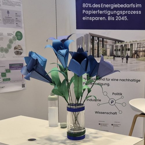 Origami-Blumen als Standdeko